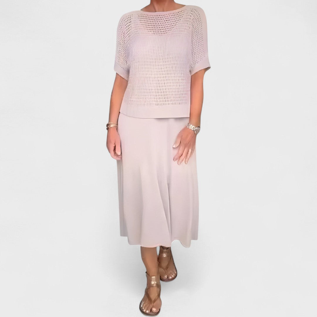 Cláudia - Vestidos de verão com parte superior entrançada