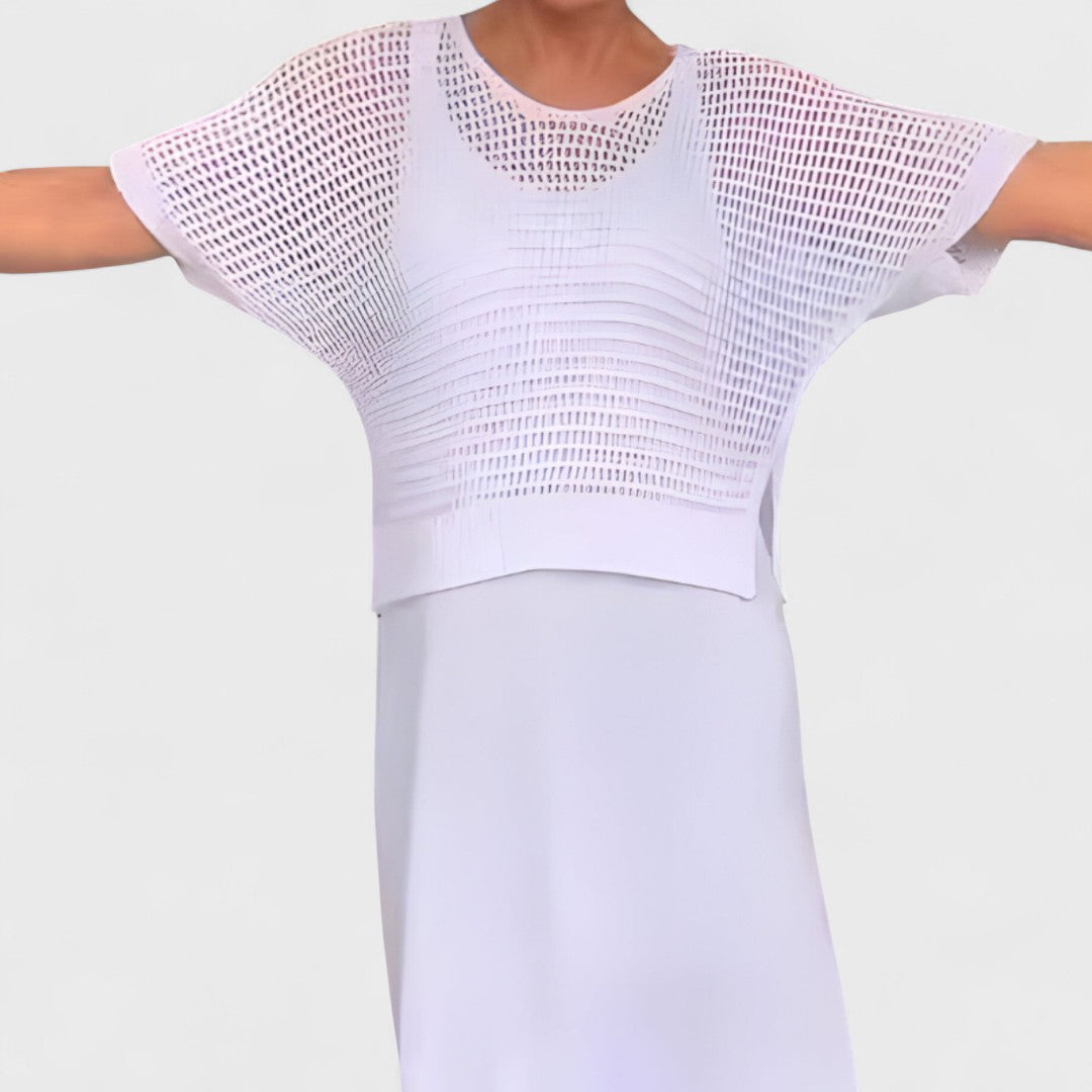Cláudia - Vestidos de verão com parte superior entrançada