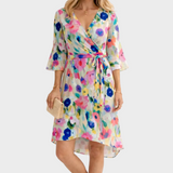 Mia - Elegancka Sukienka Mini w Kwiaty