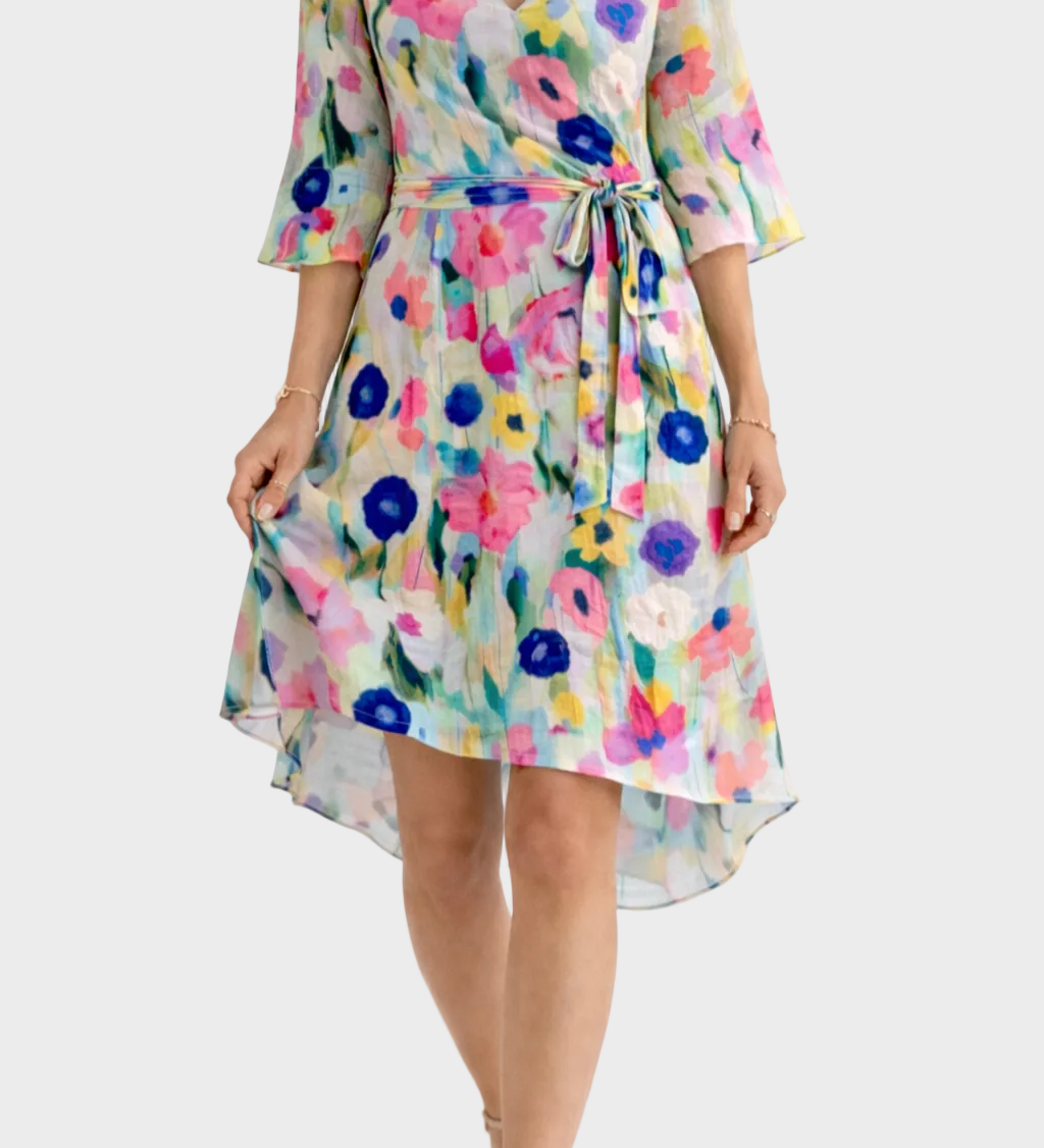 Mia - Elegancka Sukienka Mini w Kwiaty