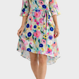 Mia - Elegancka Sukienka Mini w Kwiaty