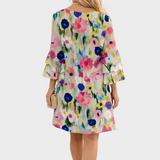 Mia - Elegancka Sukienka Mini w Kwiaty