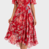 Mia - Elegancka Sukienka Mini w Kwiaty