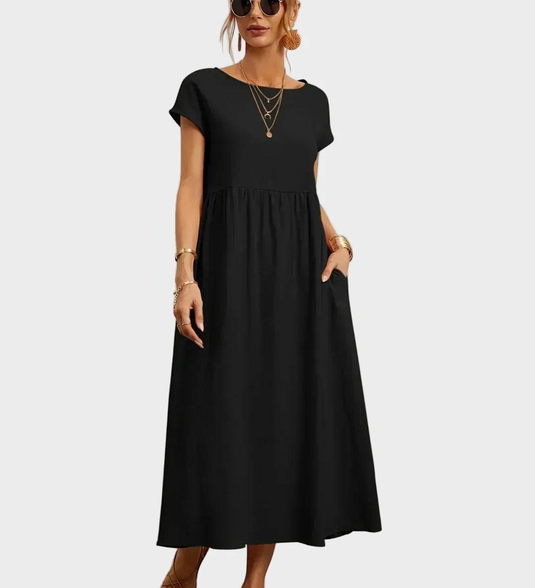 Gabrielle™ — Midi sukienka w eleganckim, ponadczasowym stylu