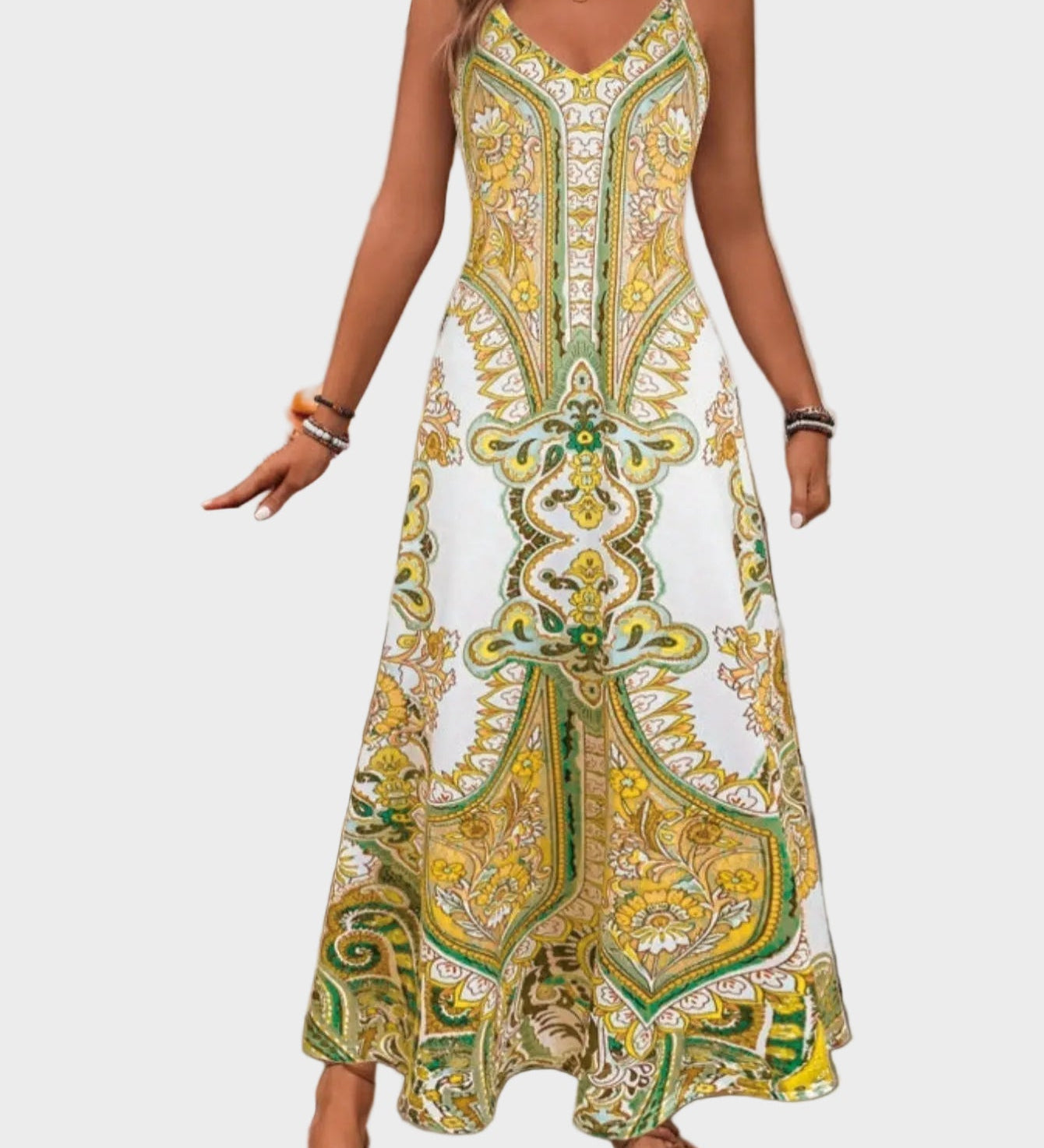 Clara - Elegante maxi vestido de verão sem mangas