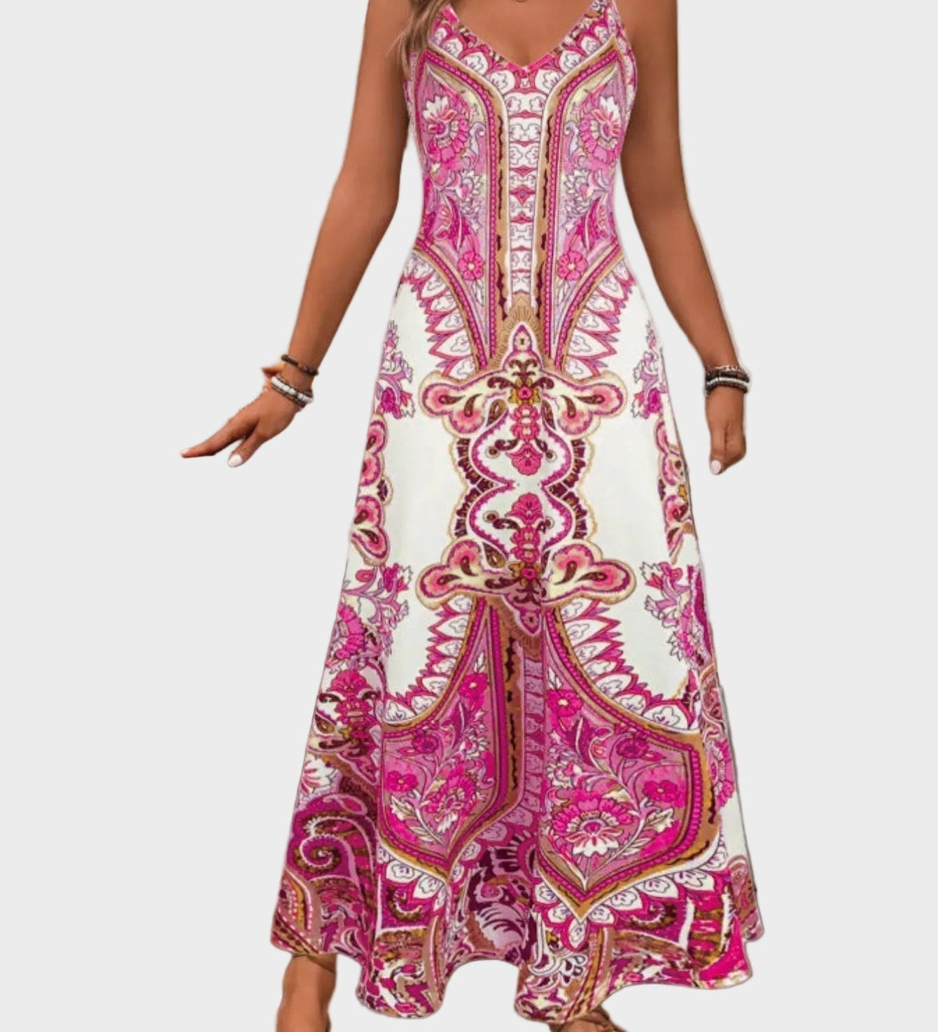 Clara - Elegante maxi vestido de verão sem mangas