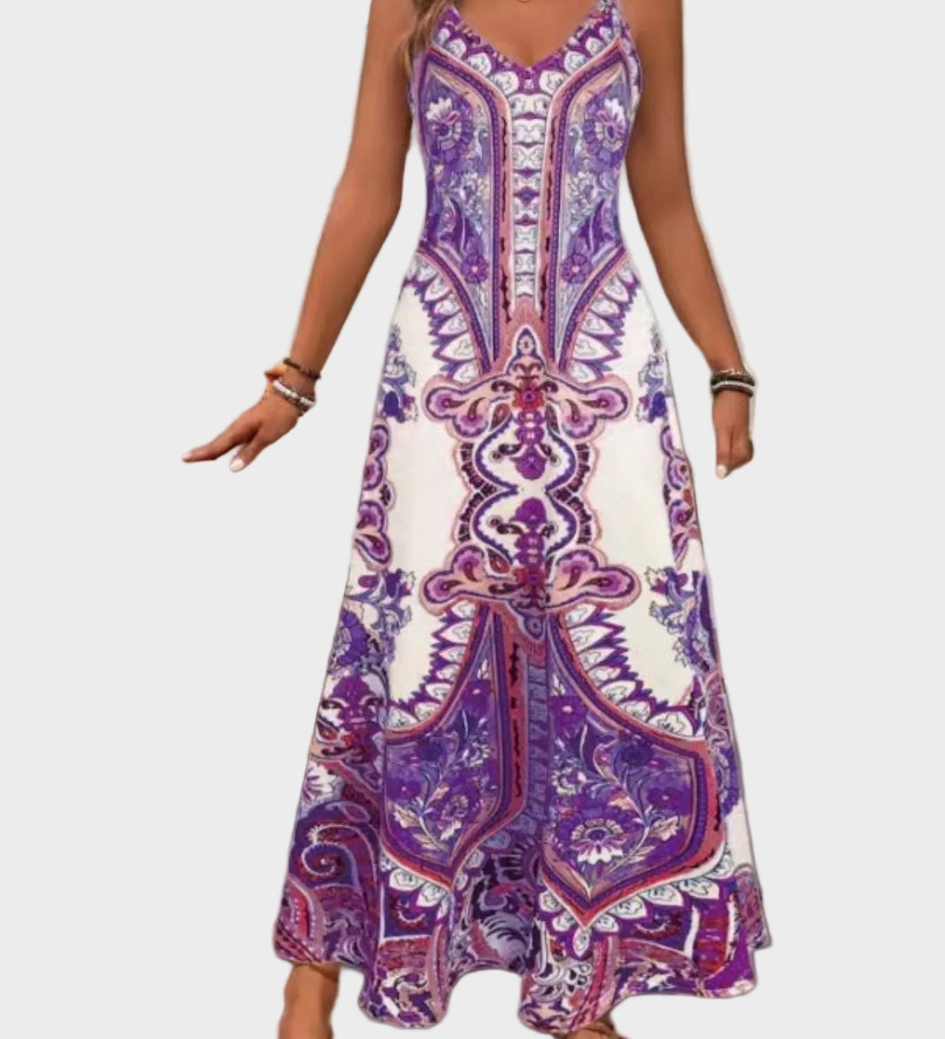 Clara - Elegante maxi vestido de verão sem mangas