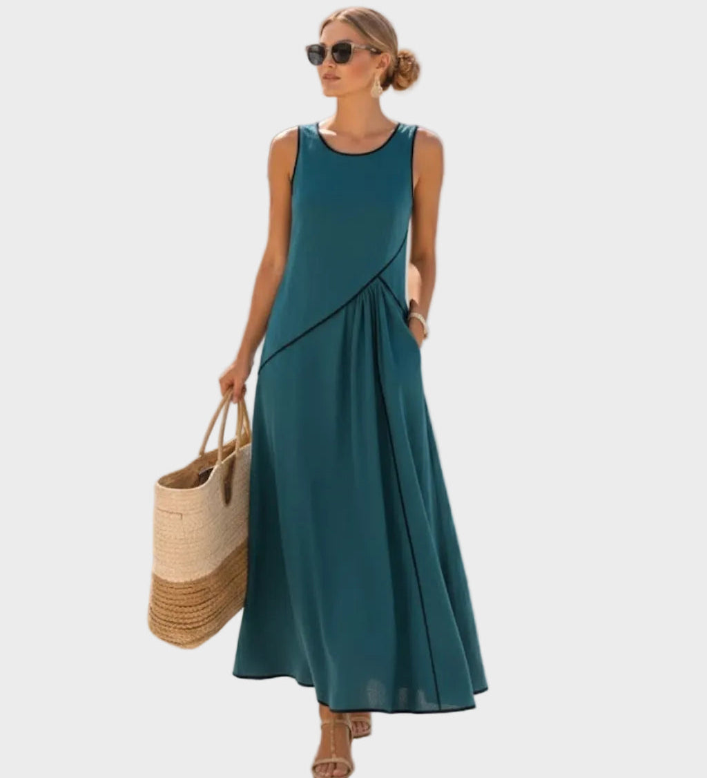 Maisy - Elegancka Sukienka Bez Rękawów