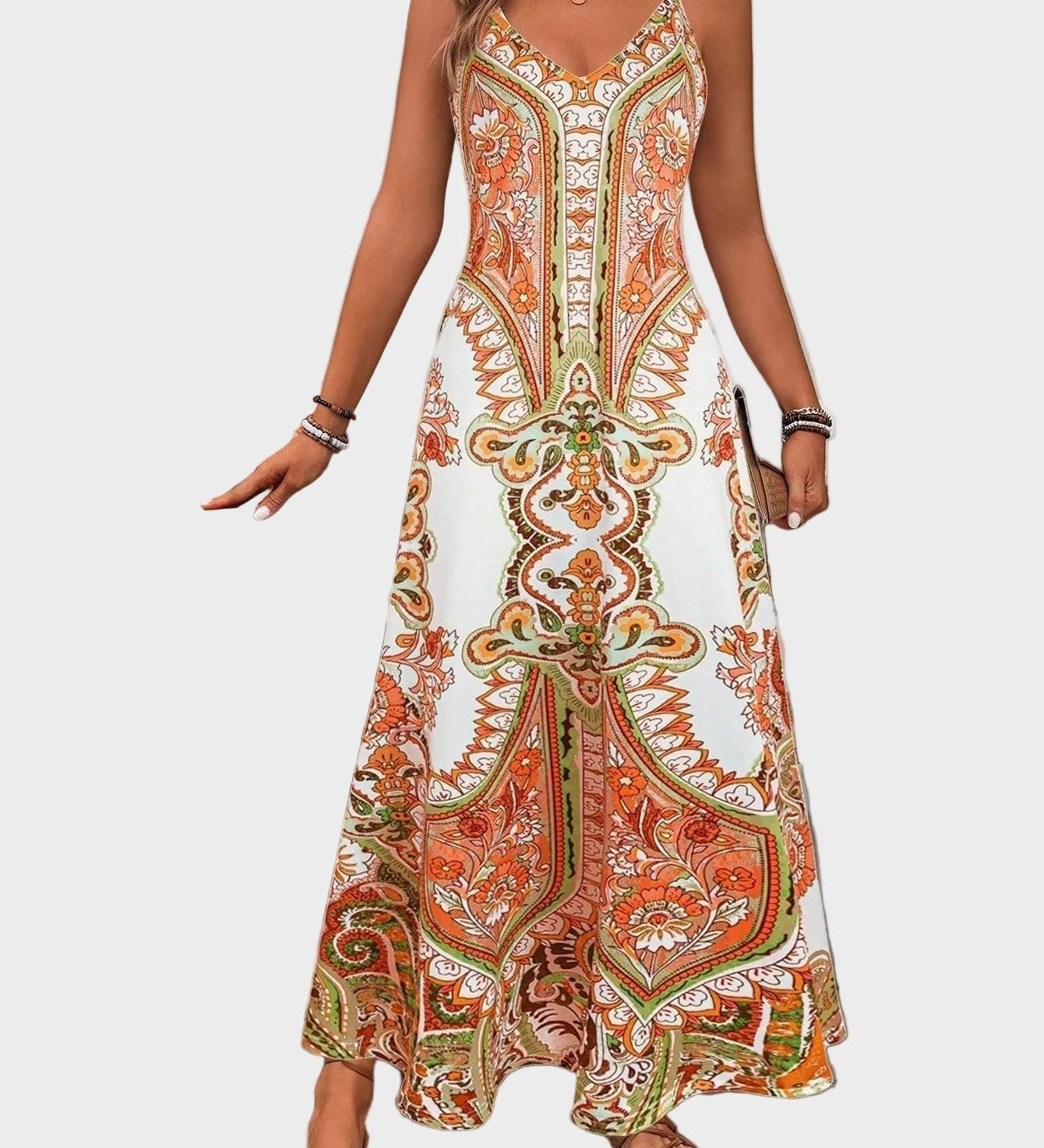 Clara - Elegante maxi vestido de verão sem mangas