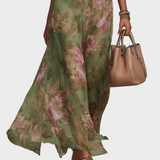 Lívia — Elegancka sukienka maxi typu halter w kwiaty