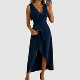 Valerie - Elegancka sukienka kopertowa z dekoltem w serek