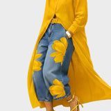 Daniella - Sukienka lniana & Kwiatowy zestaw denim